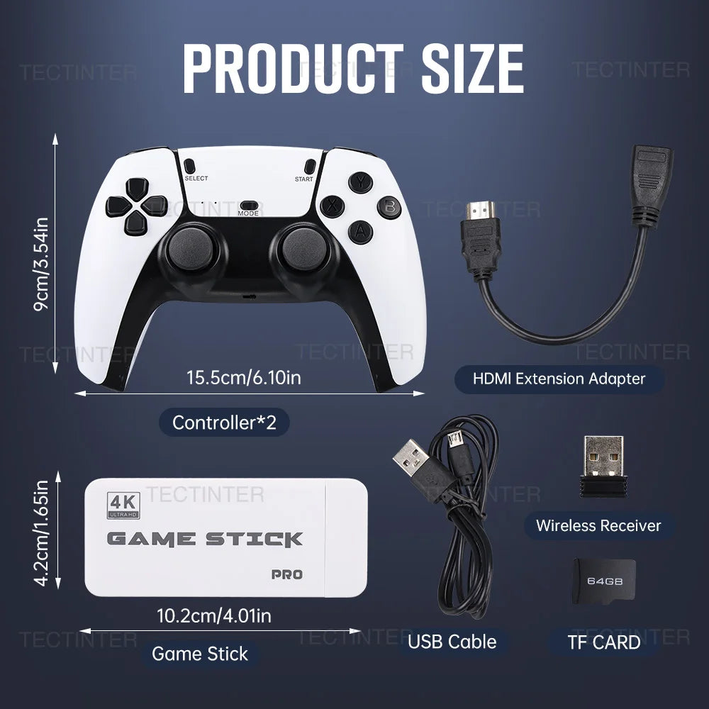 4K Game Stick Mini Video Games (+20000 Games)