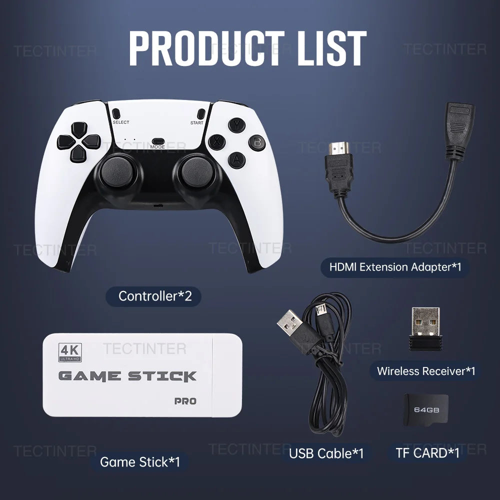 4K Game Stick Mini Video Games (+20000 Games)